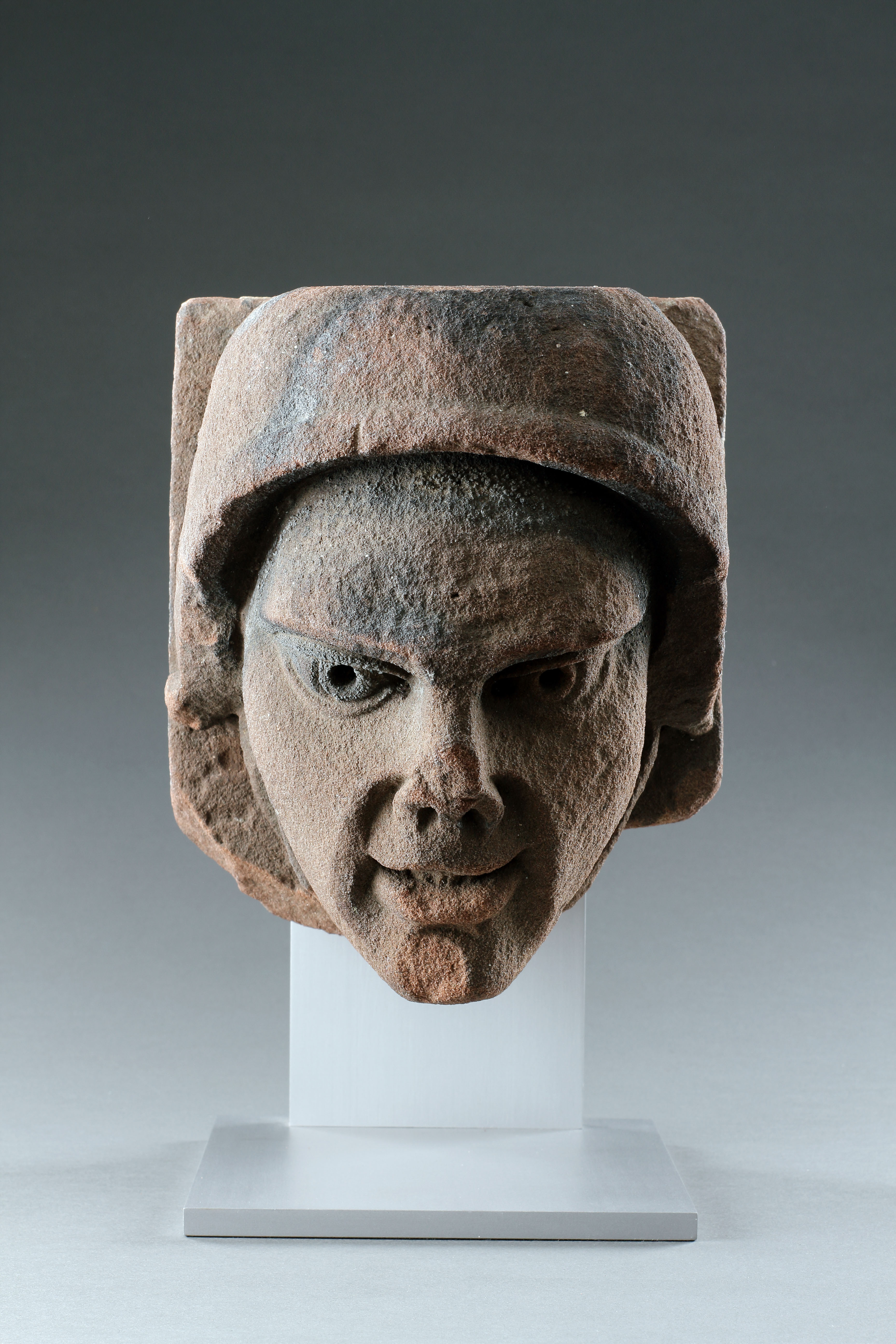 A Rare and Finely Carved Weser Renaissance Stone Head